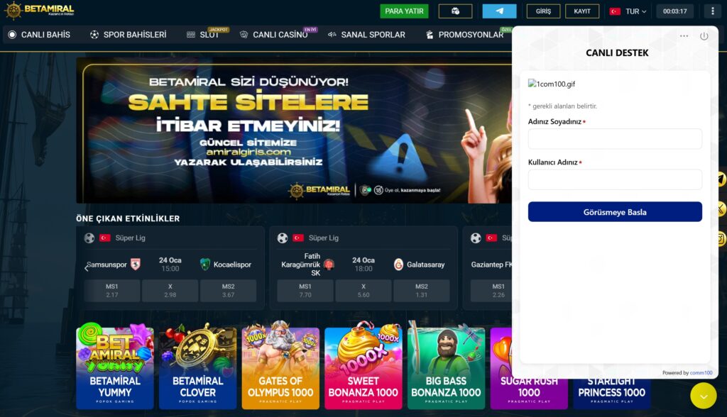 betamiral canlı destek ve iletişim